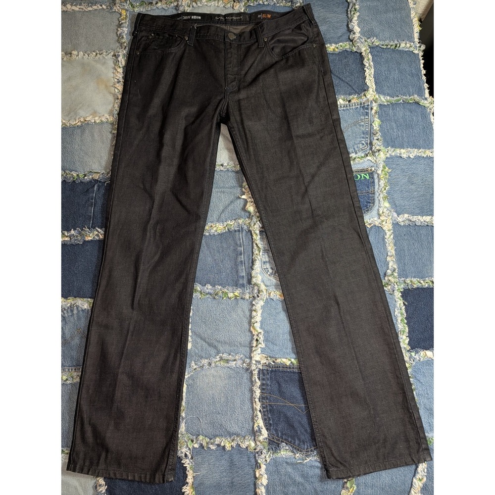 Vtg Marc Ecko Jeans Black‎ Baggy Hip Hop Grunge Gothic Y2K Men's 38x36 (38x34)